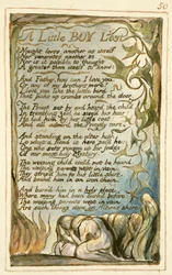 Un piccolo ragazzo perduto: tavola 50 da Songs of Innocence and of Experience (copia AA) c.1815-26